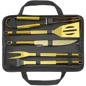 Mikamax Millionaire BBQ Tools - Gouden RVS BBQ Tools Set