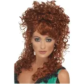 Smiffys Mooie koperkleurige pruik Saloon Girl Sally