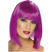 Smiffys Pruik Glam neon paars