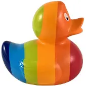Out of the blue Rubber badeendje - Gay Pride/regenboog thema kleuren - badkamer kado artikelen - Feestdecoratievoorwerp