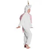 Boland Dierenkostuum eenhoorn | unicorn onesie (wit en roze, 116)