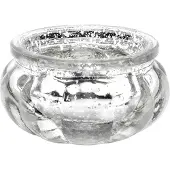 Party Deco Partydeco - Zilveren theelichthouder 3 cm - 4 stuks