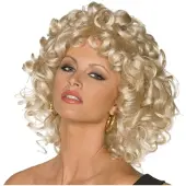 Smiffys Grease-pruik voor dames - Verkleedpruik - One size