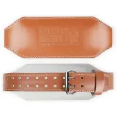 Gorilla wear Halterriem - 6 Inch Padded Leren Lifting Belt - Bruin - L/XL