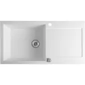 Sapho spoelbak 97x50cm met kraangat wit graniet