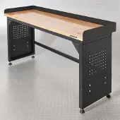 Datona Werkbank PRO - bamboe werkblad - 200 cm - Zwart