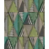 Dutch Wallcoverings Nomad Nambak groen/zwart/multi - A51102