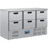 Polar G-serie koelwerkbank met 6 laden