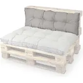 Unique living | Palletkussen Belvi | Outdoor Collectie | Lichtgrijs | 40x120x8cm