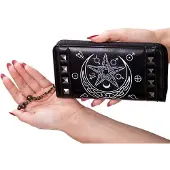 Banned - Gothic Portemonnee - Hollow - voor Vrouwen - zwart-wit | Maat Standard