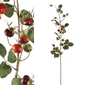 Ptmd collection | Kunstbloem rozenbottel Rose kunststof rood 60x20x105 cm kunstbloemen | NADUVI
