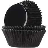 Cake Supplies Cupcake Vormpjes - Folie Zwart - pk/24 - Baking Cups voor Muffins en Cupcakes