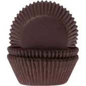Cake Supplies Cupcake Vormpjes - Bruin - pk/50 - Baking Cups voor Muffins en Cupcakes
