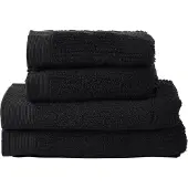 Zone Denmark Handdoekenset Towels Classic Black (Set van 4)