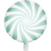 Partyxplosion Partydeco - Folieballon candy swirl mintgroen