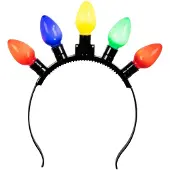 Boland party Verkleed diadeem/haarband - feestlampjes - volwassenen - Verkleedhoofddeksels