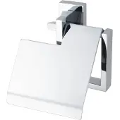 Haceka Edge toiletrolhouder met klep chroom