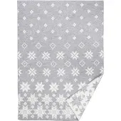 Klippan - SNOWFALL - GRIJS - PLAID - 130X180
