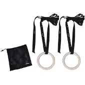 Tunturi Gymnastic rings hout - 23cm diameter - inclusief riem