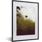 PosterMonkey Fotolijst incl. Poster - Hartje - Bladeren - Herfst - 30x40 cm - Posterlijst