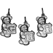 MOOYE ® - Collectie Zilveren Beer met blokletter G ketting hanger - massief