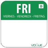 Vogue Oplosbare voedsel stickers vrijdag/groen Vogue, rol 1000