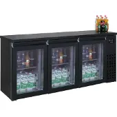 CombiSteel BARKOELER COMBISTEEL, ZWART 3 GLASDEUREN, 194(B)x55(D)x95(H)cm, 230V/460W
