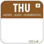 Vogue Oplosbare voedsel stickers donderdag/bruin Vogue, rol 1000
