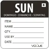 Vogue Kleurcode sticker zondag Vogue, 500 stuks