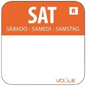 Vogue Kleurcode sticker zaterdag/oranje Vogue, 1000 stuks