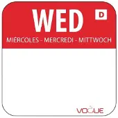 Vogue Oplosbare voedsel stickers woensdag/rood Vogue, rol 1000