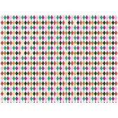 Party Deco Cadeaupapier Ruit Gekleurd