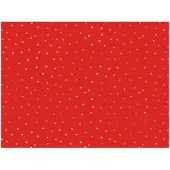 Party Deco Inpakpapier Rood met Gouden Metallic sterren