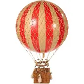 Authentic Models - Luchtballon Jules Vern - Luchtballon decoratie - Kinderkamer decoratie - Rood - Ø 42cm