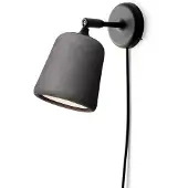 New Works Materiaal wandlamp Dark grey concrete