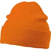 Myrtle beach - Unisex Gebreide Muts (Donkeroranje)
