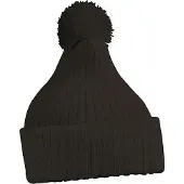 Myrtle beach - Unisex Gebreide Muts met Pompom (Zwart)