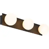 QAZQA Moderne wandlamp zwart 48 cm IP44 3-lichts - Cederic