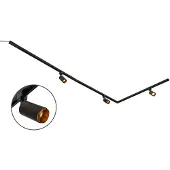 LumenXL Modern 1-fase railsysteem van 3 meter met Jade spots - plafond rail