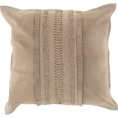 Dulaire Sierkussen Beige Kunstleer Bohemian 45x45 cm - incl. vulling