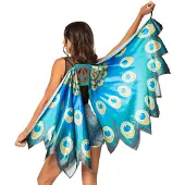 Boland - Vleugels Pauw Blauw - Volwassenen - Unisex - Fee - Fantasy - Fee - Festival