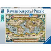 Ravensburger Puzzel De wereld rond 2000st Karton Ravensburger Puzzel
