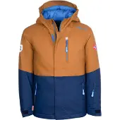 TROLLKIDS Winterjas voor kinderen, Kids Hallingdal Jacket, outdoor, oranje/blauw (226-805)