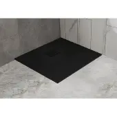 Saniclear Naxos SMC douchebak stone-look 90x90cm zwart mat