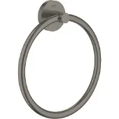 GROHE Essentials Handdoekring Hard Graphite Geborsteld