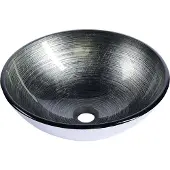 Sapho Mendoza glazen waskom 42cm donkergrijs