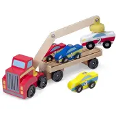 Melissa & Doug Magnetische Autovrachtwagen met laadarm