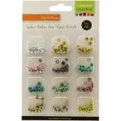Vaessen creative Eyelets Kit Pastel 12 Kleuren Ø4mm 25stuks