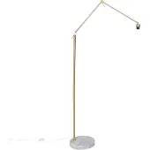 QAZQA Moderne vloerlamp goud verstelbaar - Editor