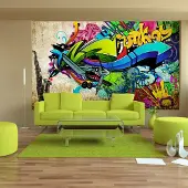 Artgeist Fotobehang – Behangpapier - Fotobehang - Funky - graffiti 350x245 -